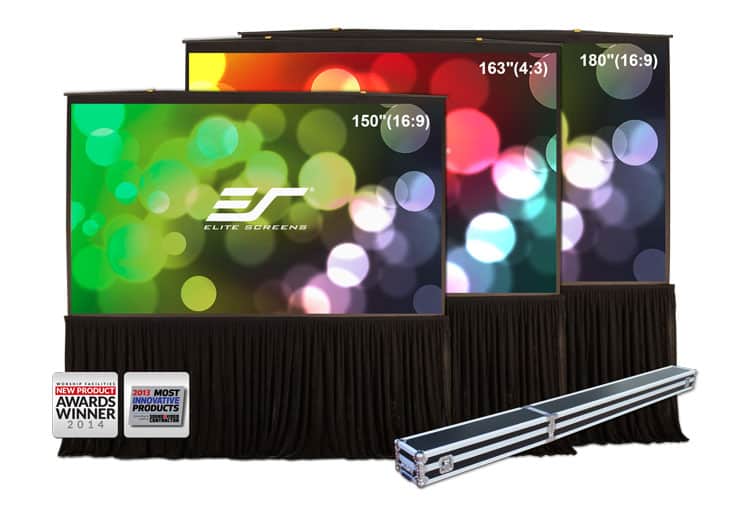 elite-screens-quickstand-5-second-mobile-stativ-leinwand-150-180 image 1