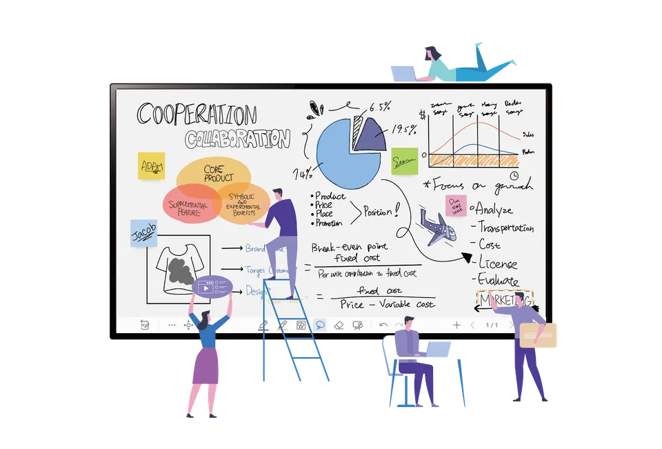 newline-whiteboard-integriertes-android-whiteboard-f-r-q-series image 1