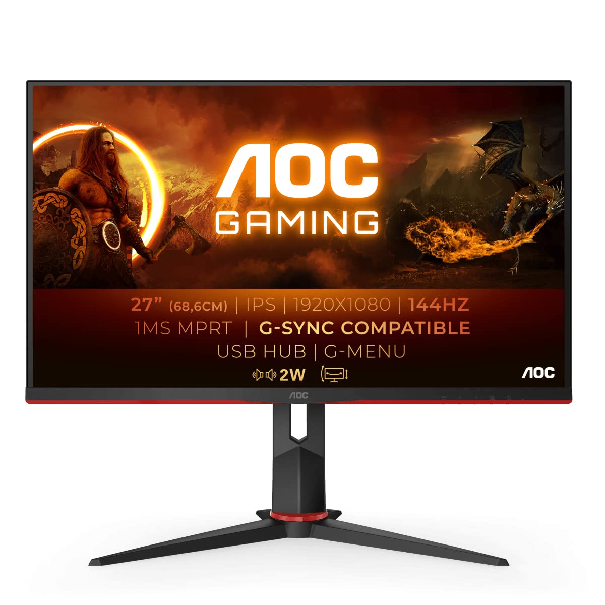 aoc-gaming-u28g2xu2-28-zoll-uhd-4k-monitor-144hz-1ms image 6