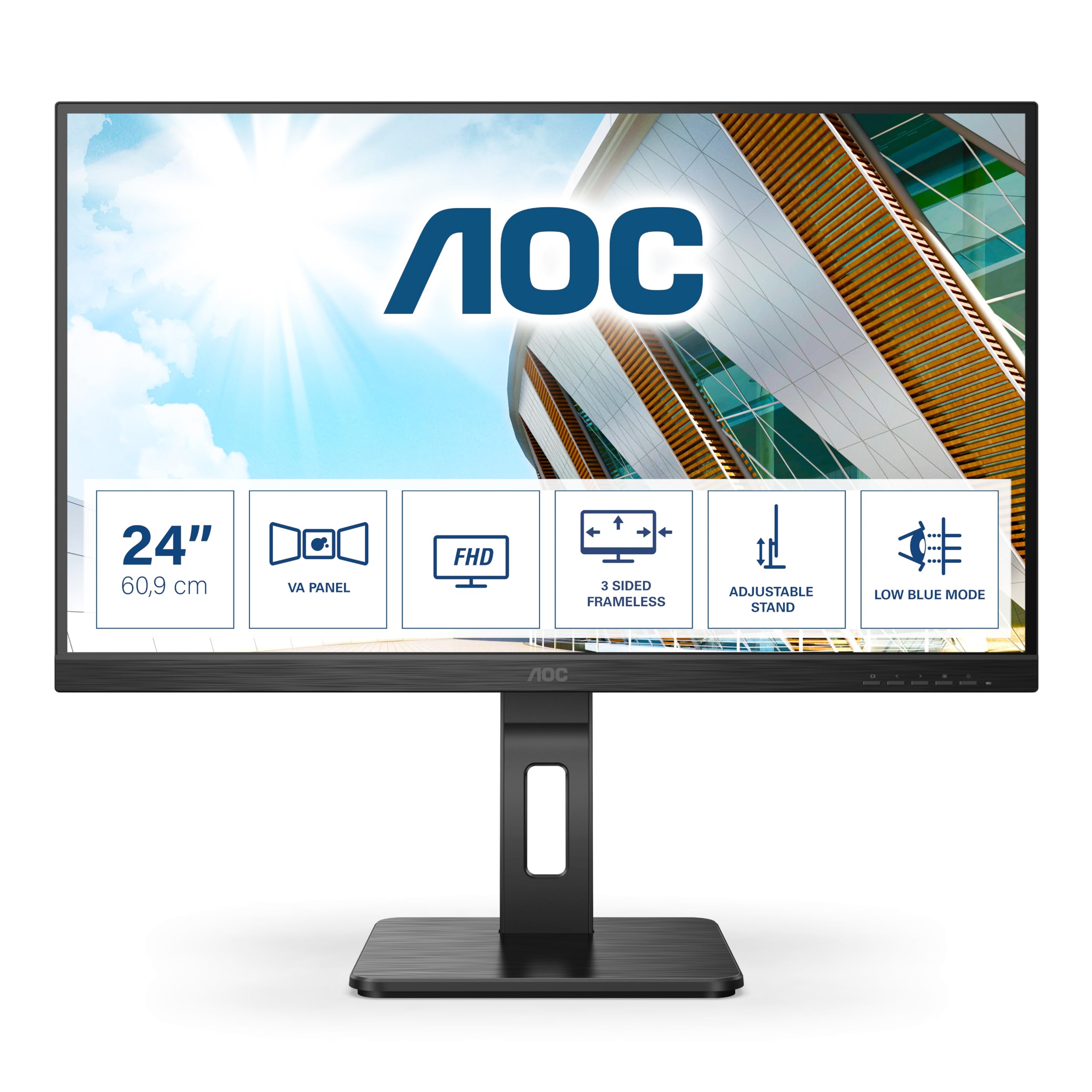 aoc-24p2qm-24-zoll-fhd-monitor-h-henverstellbar-usb-hub image 2