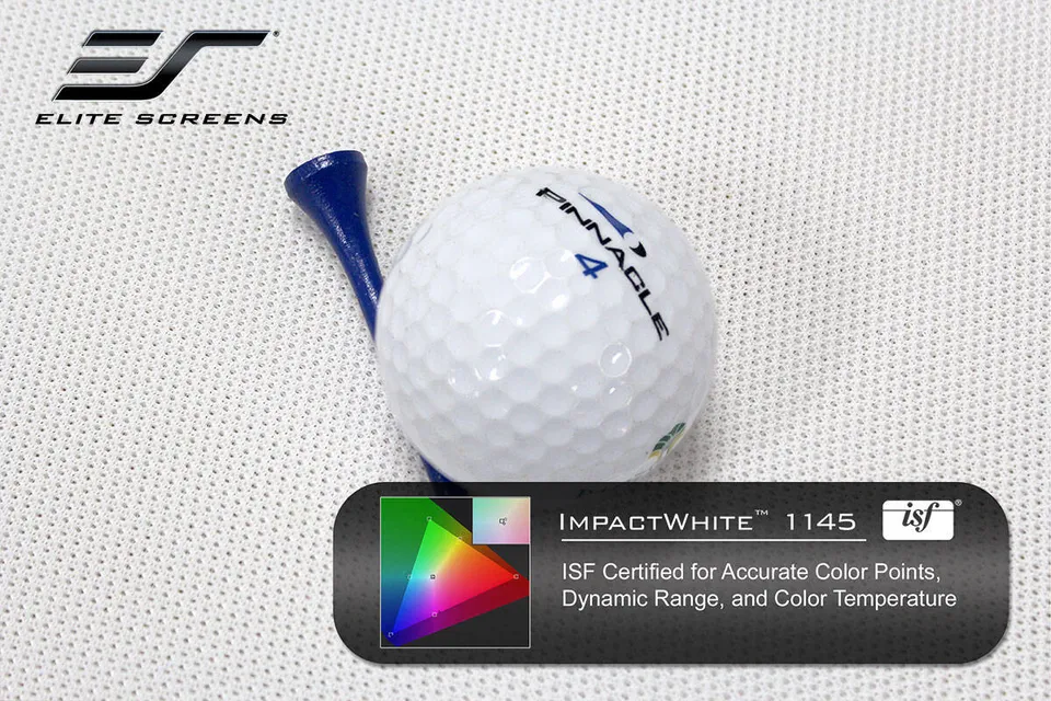 elite-screens-impactwhite-1145-golf-simulator-prallschutz-leinwand image 1