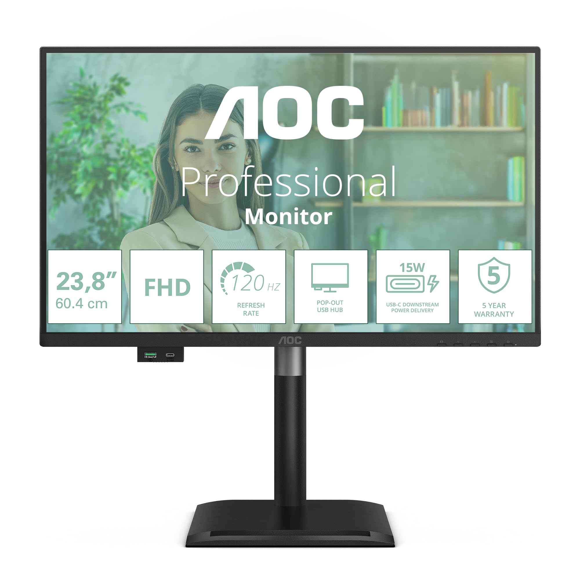 aoc-24p4u-24-zoll-fhd-monitor-mit-usb-hub image 2