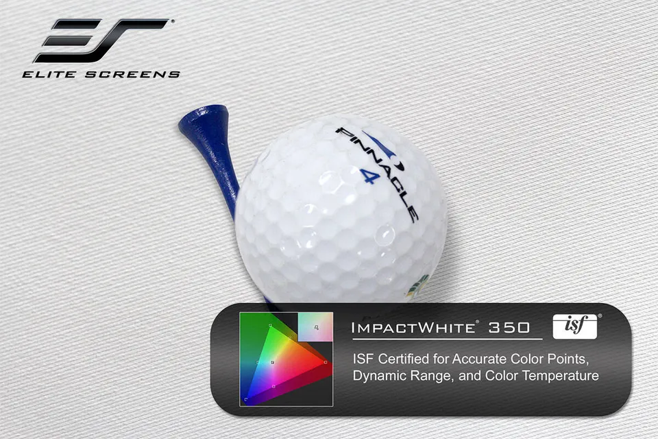 elite-screens-impactwhite-350-golf-simulator-prall-leinwandstoff image 1