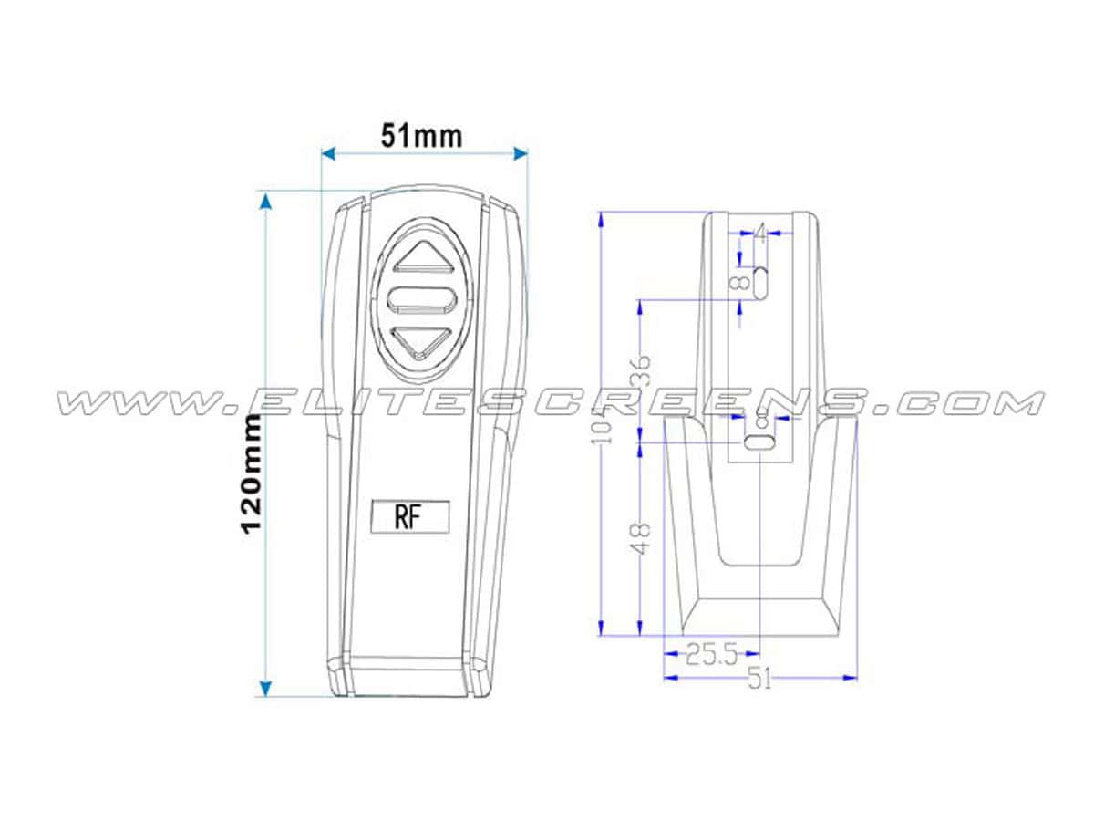 elite-screens-rf-fernbedienung-f-r-elektrische-leinw-nde image 4