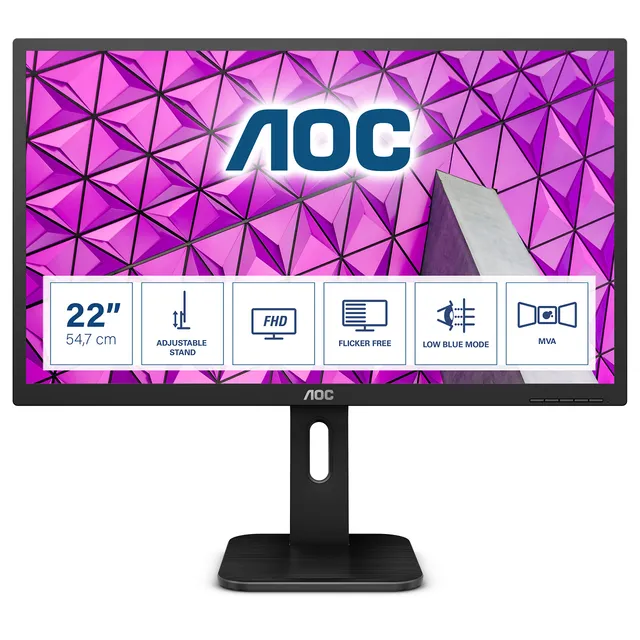 aoc-22p1-22-zoll-fhd-monitor-h-henverstellbar-mit-usb-hub image 1