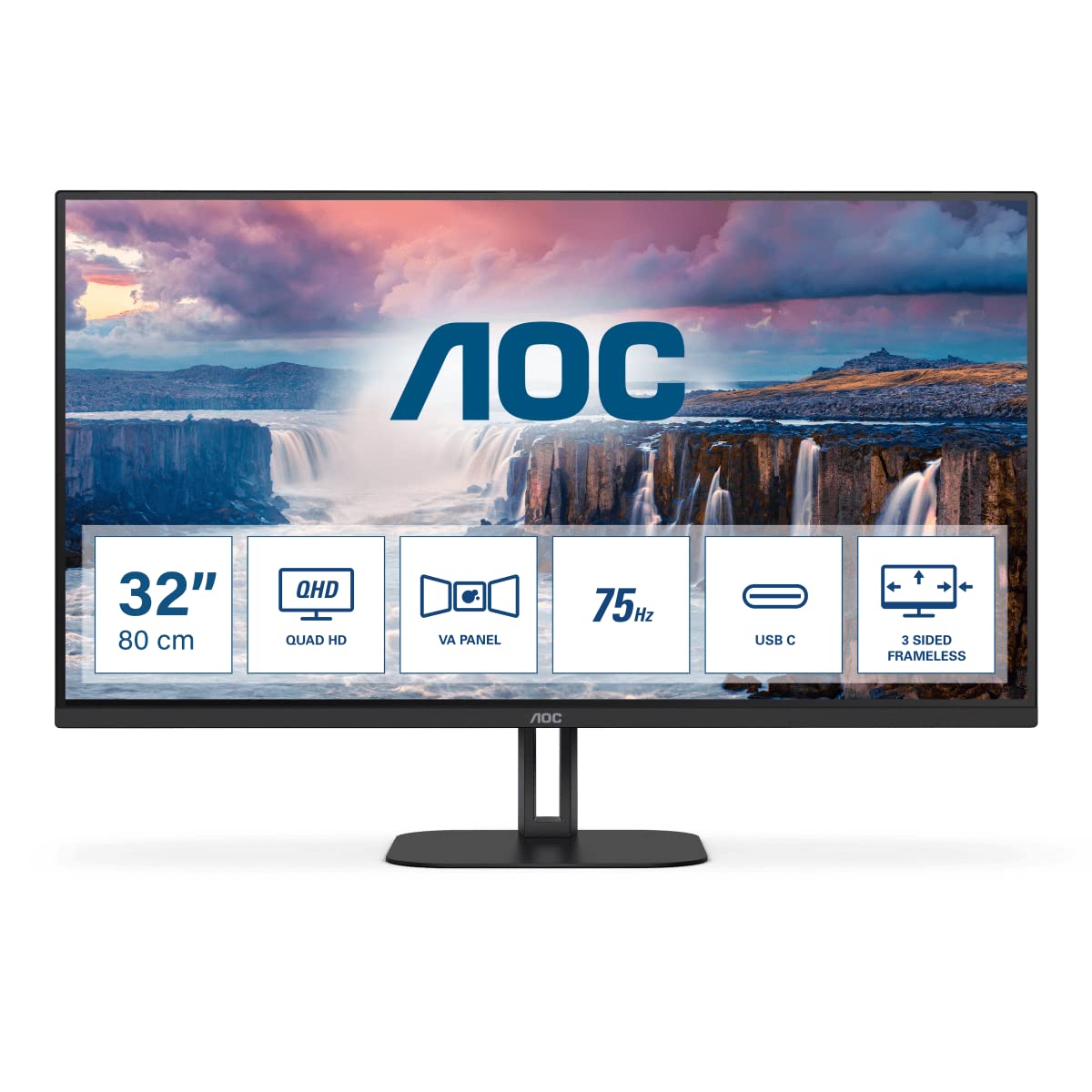 aoc-q32v5ce-32-zoll-qhd-monitor-usb-c-65w-lautsprecher image 1