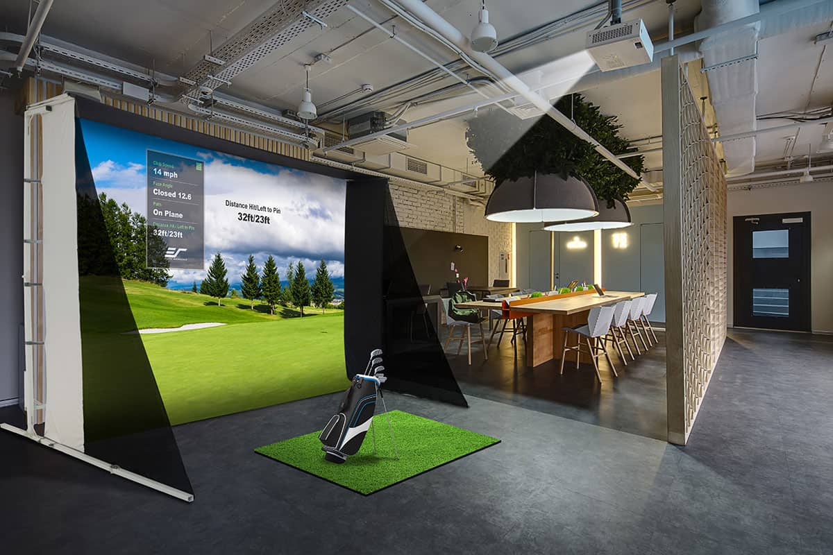 elite-screens-golfsim-portable-impactwhite-350-series-golfsimulator-leinwand image 5