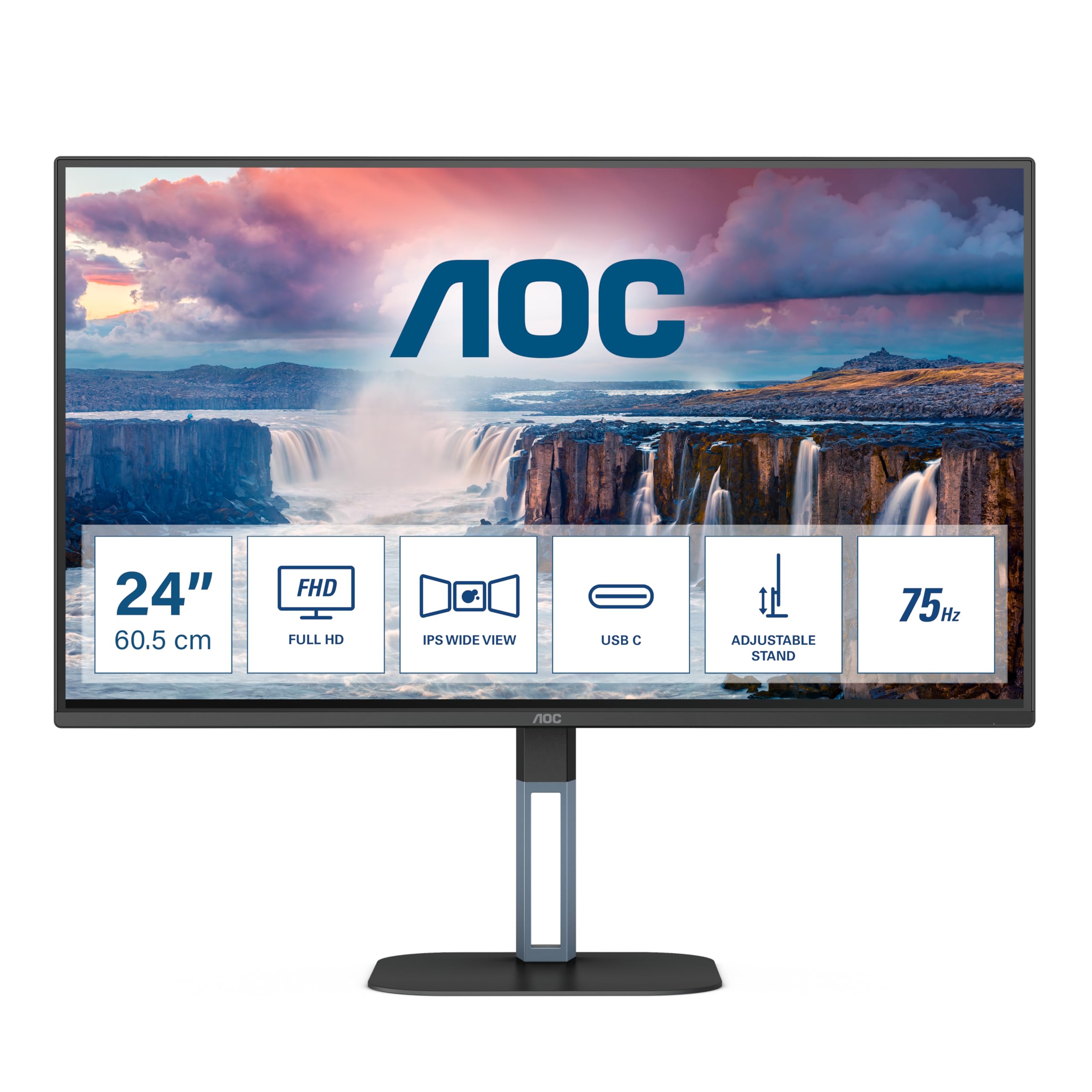 aoc-24v5c-24-zoll-fhd-monitor-mit-usb-c-65w-und-h-henverstellung image 2