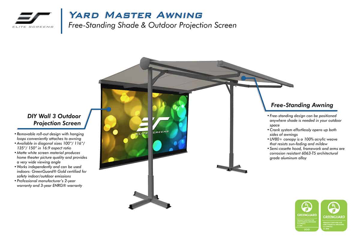 elite-screens-yard-master-awning-series-outdoor-markise-mit-projektionsleinwand image 8