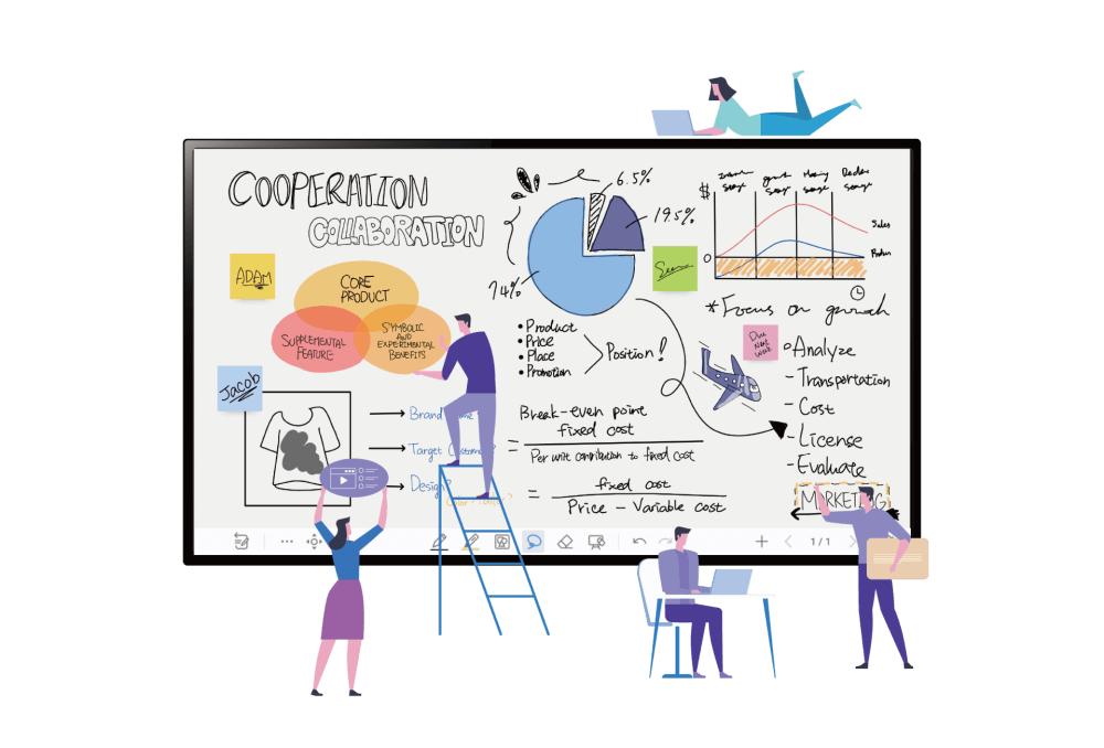 newline-q-series-whiteboard-interaktives-display-mit-android-whiteboard image 1