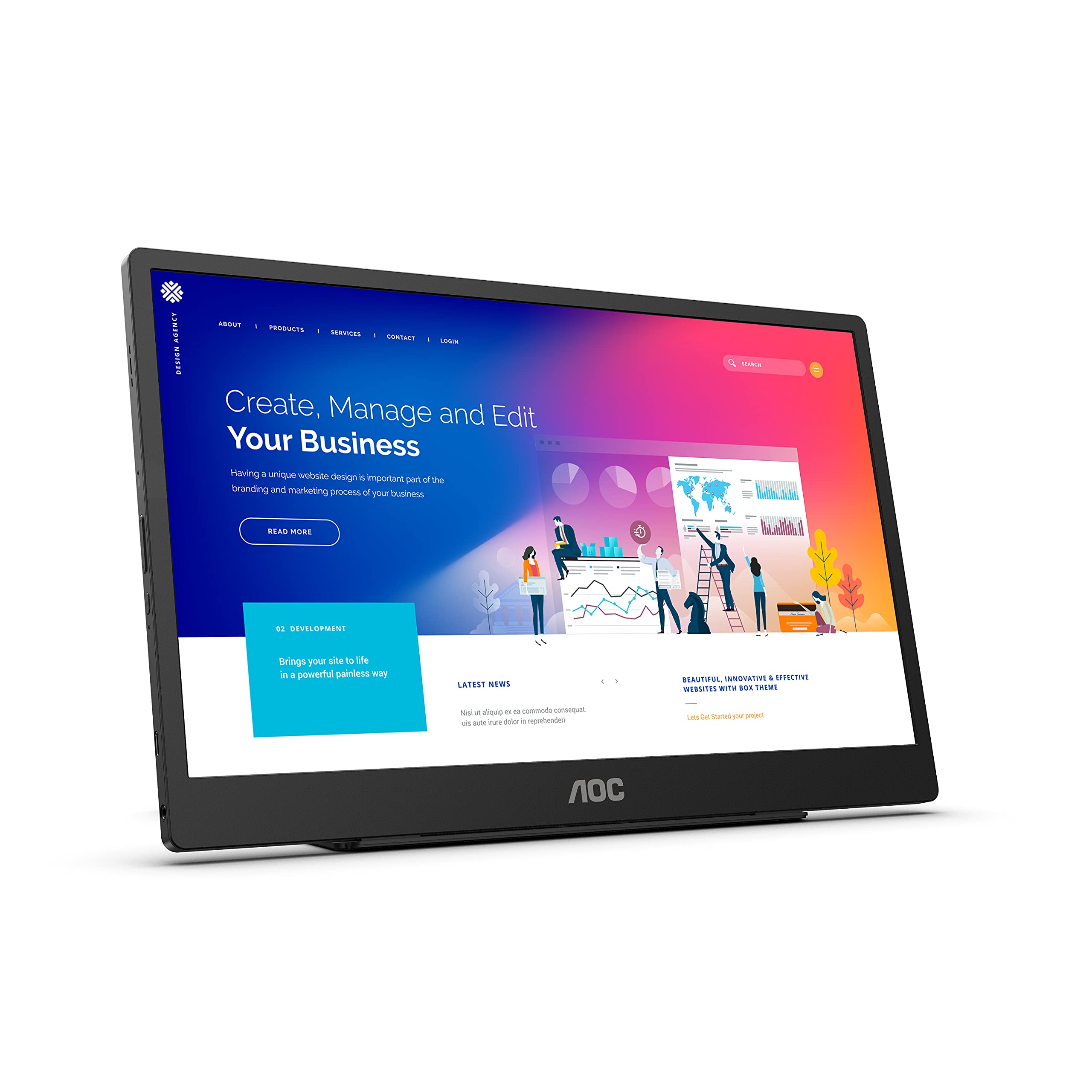 aoc-16t2-16-zoll-tragbarer-usb-c-touch-monitor-mit-akku image 3