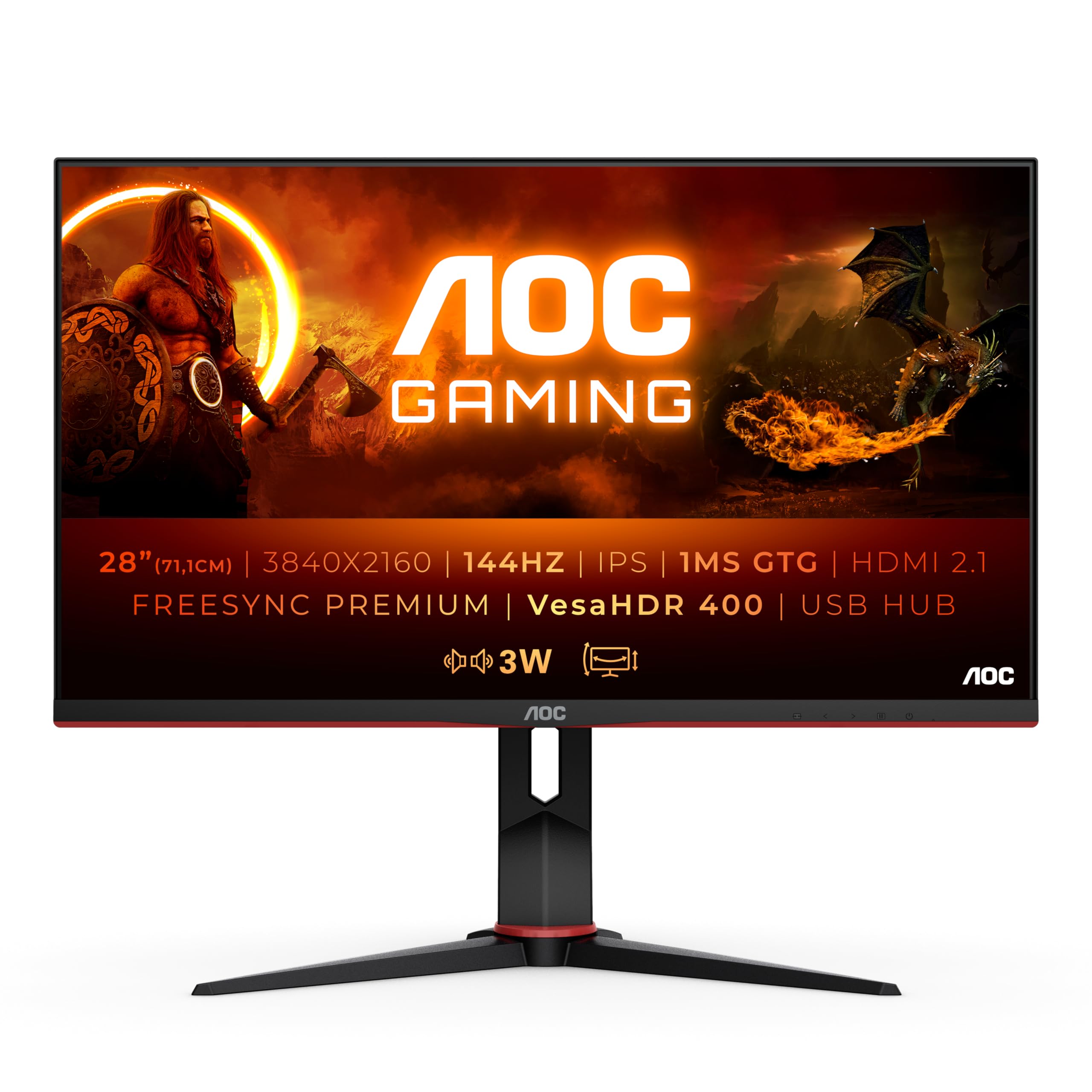 aoc-gaming-u28g2xu2-28-zoll-uhd-4k-monitor-144hz-1ms image 2