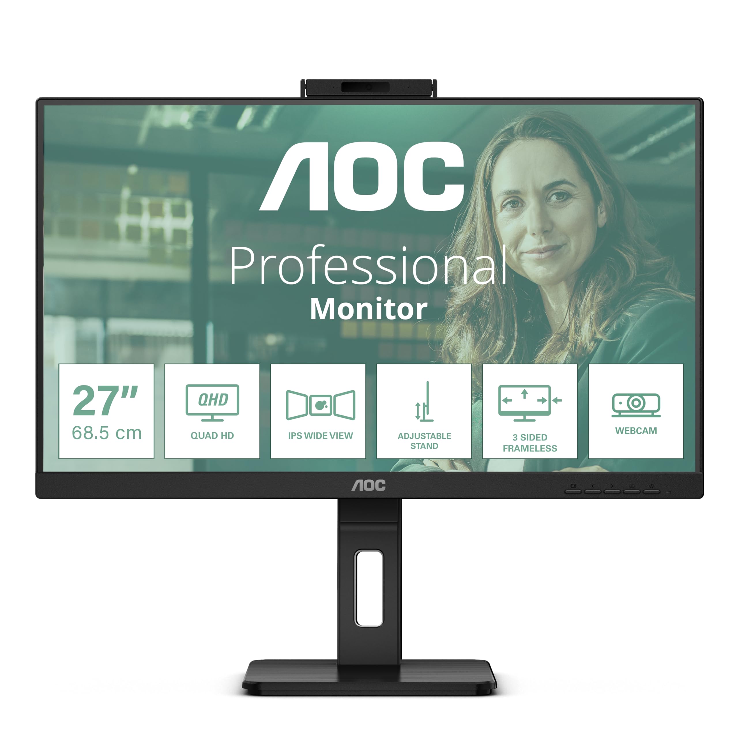 aoc-q27p3qw-27-zoll-qhd-monitor-mit-2mp-webcam-h-henverstellung-und-lautsprecher image 2