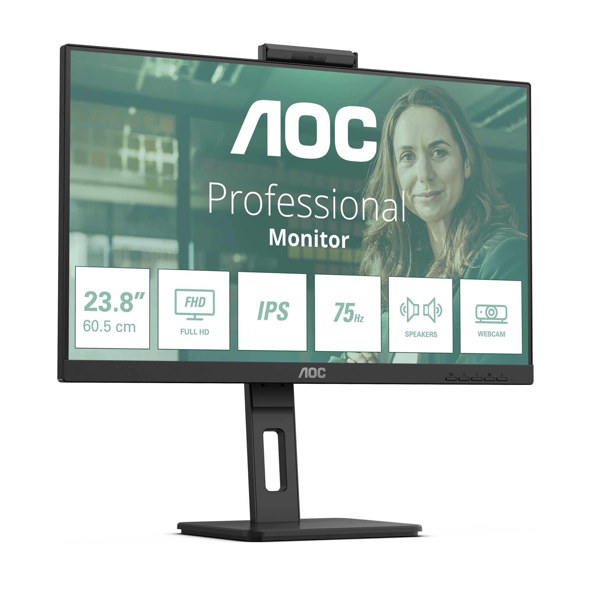 aoc-24p3qw-24-zoll-full-hd-monitor-mit-webcam-und-usb-hub image 1
