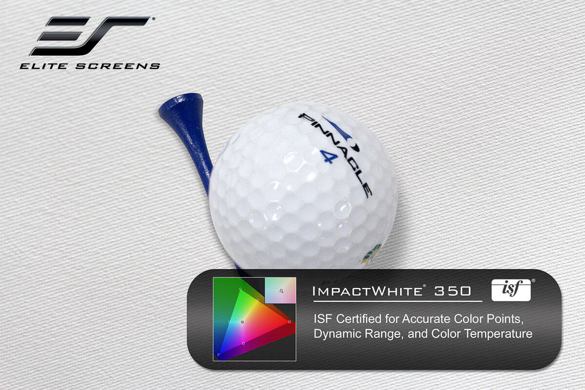 elite-screens-impactwhite-350-golf-simulator-prall-leinwandstoff image 1