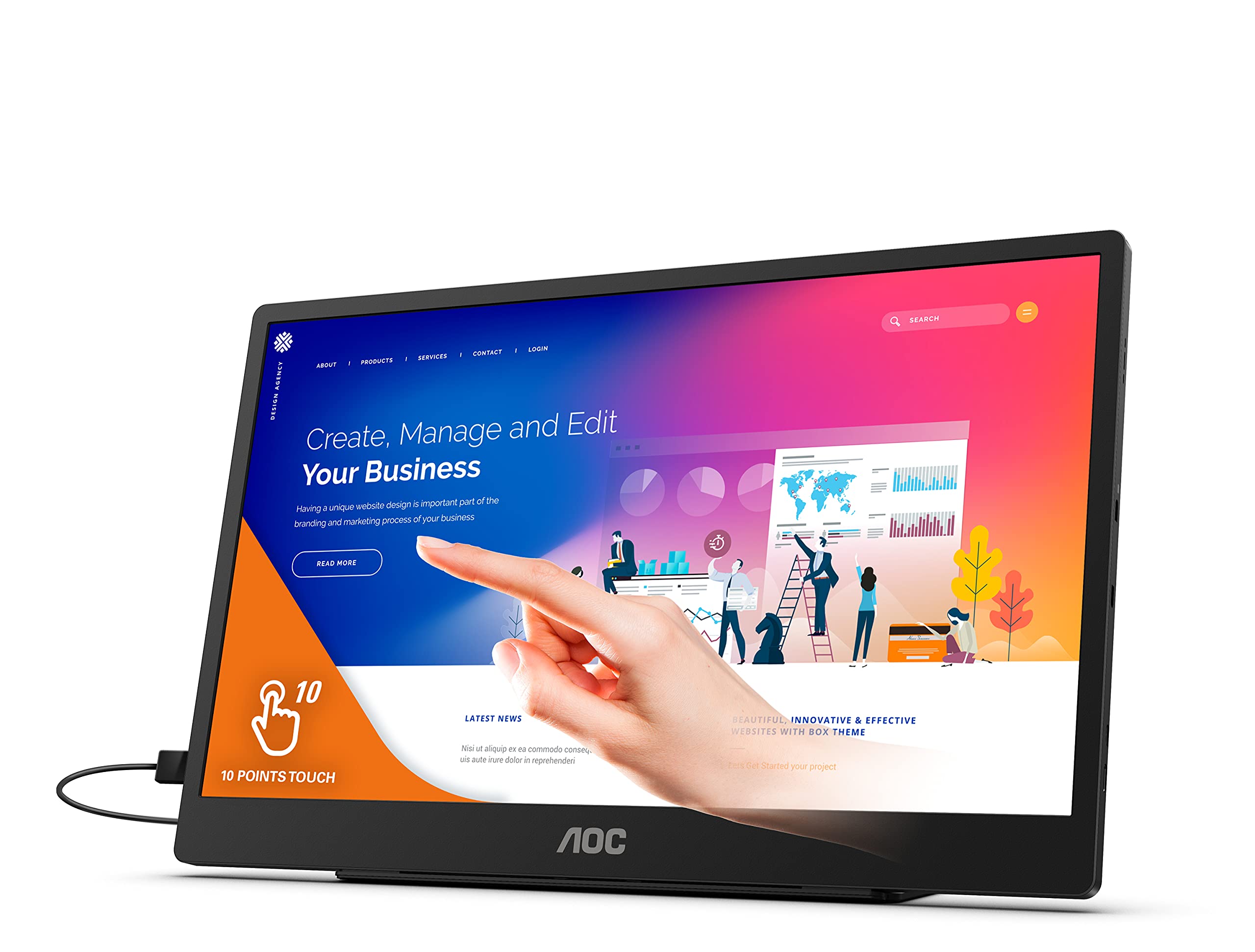 aoc-16t2-16-zoll-tragbarer-usb-c-touch-monitor-mit-akku image 4
