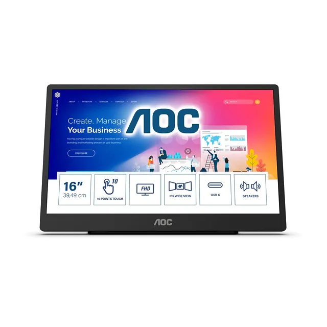 aoc-16t2-16-zoll-tragbarer-usb-c-touch-monitor-mit-akku image 1