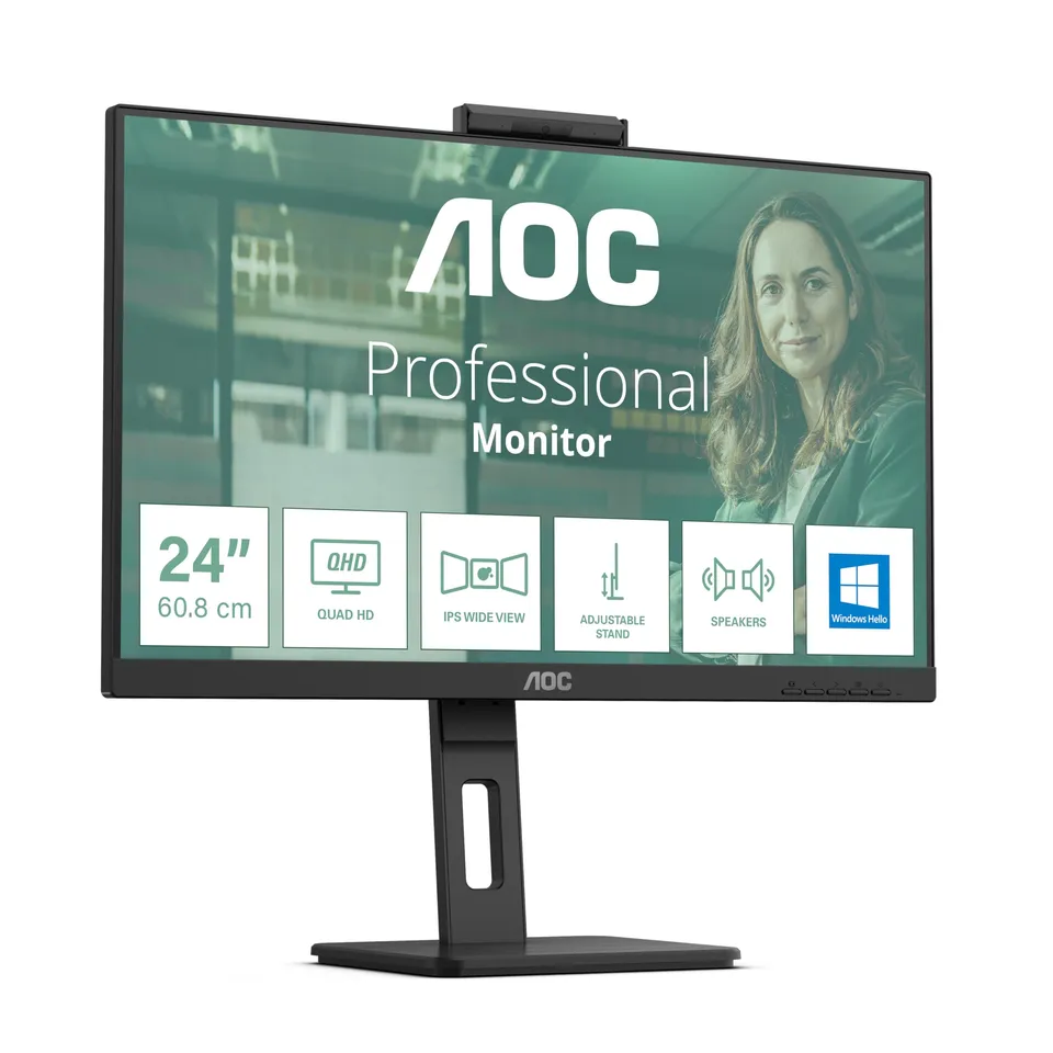 aoc-24p3cw-24-zoll-full-hd-monitor-mit-5mp-webcam-usb-c-65w-und-rj45 image 1