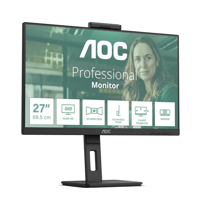 aoc-q27p3qw-27-zoll-qhd-monitor-mit-2mp-webcam-h-henverstellung-und-lautsprecher image 1