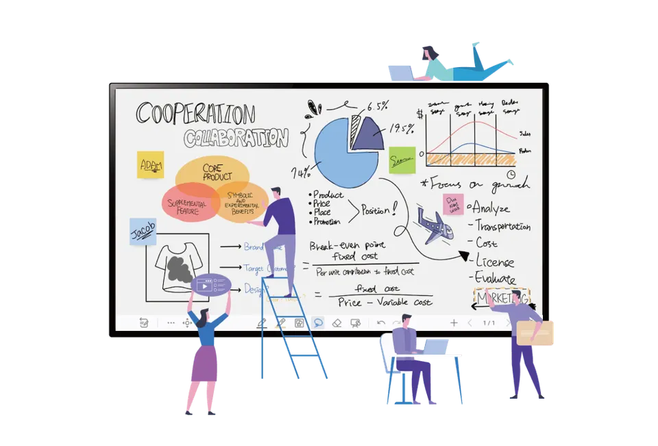 newline-q-series-whiteboard-interaktives-display-mit-android-whiteboard image 1