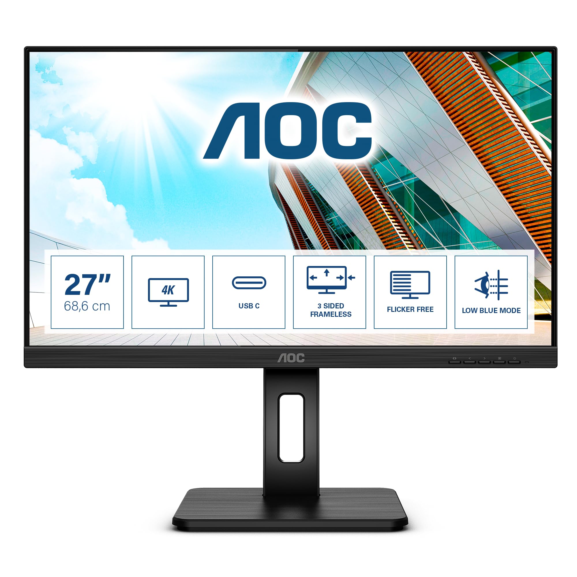 aoc-u27p2ca-27-zoll-4k-uhd-usb-c-docking-monitor-h-henverstellbar image 2