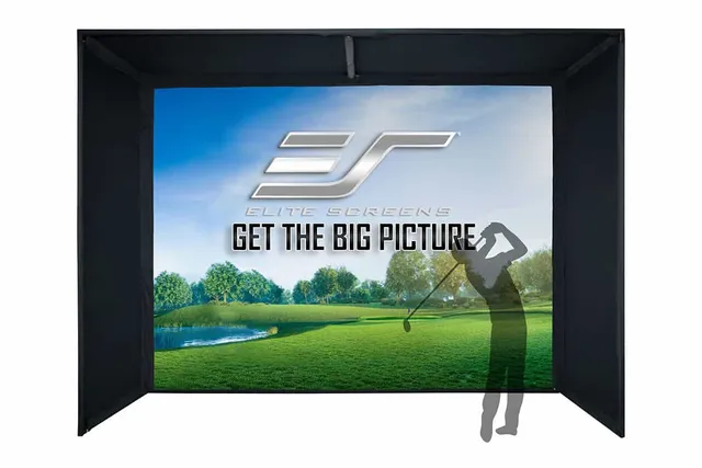 elite-screens-golfsim-bay-series-impactwhite-1145-golfsimulator-leinwand image 1