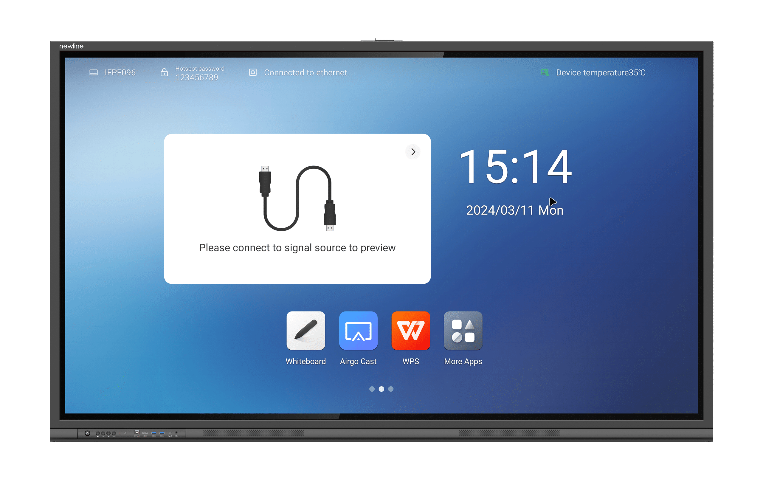 newline-s-pro-series-interaktives-display-android-14-mit-4k-ai-kamera image 1