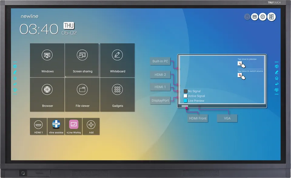 newline-trutouch-rs-series-interaktives-touchdisplay-klassenzimmer-huddle image 1