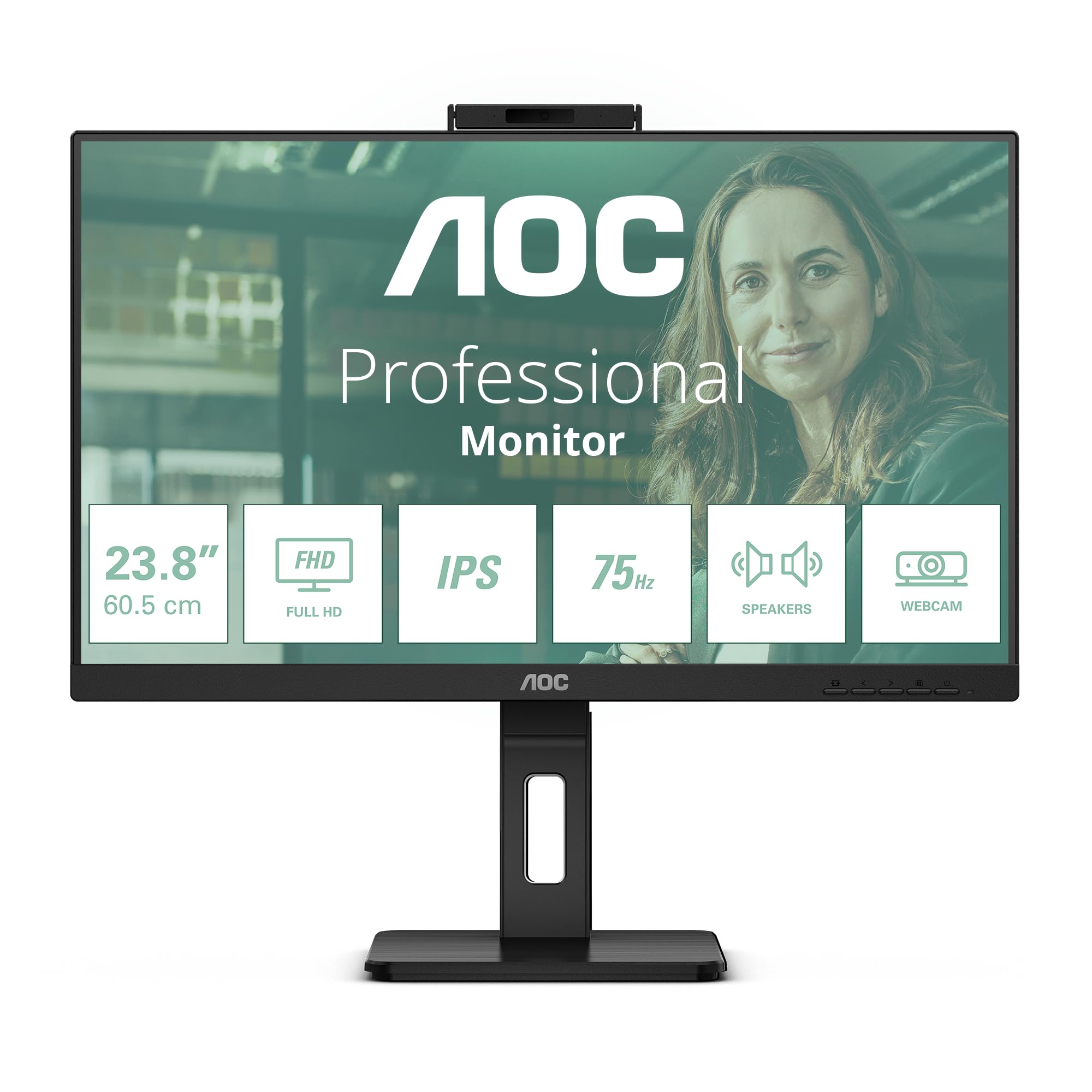 aoc-24p3qw-24-zoll-full-hd-monitor-mit-webcam-und-usb-hub image 2