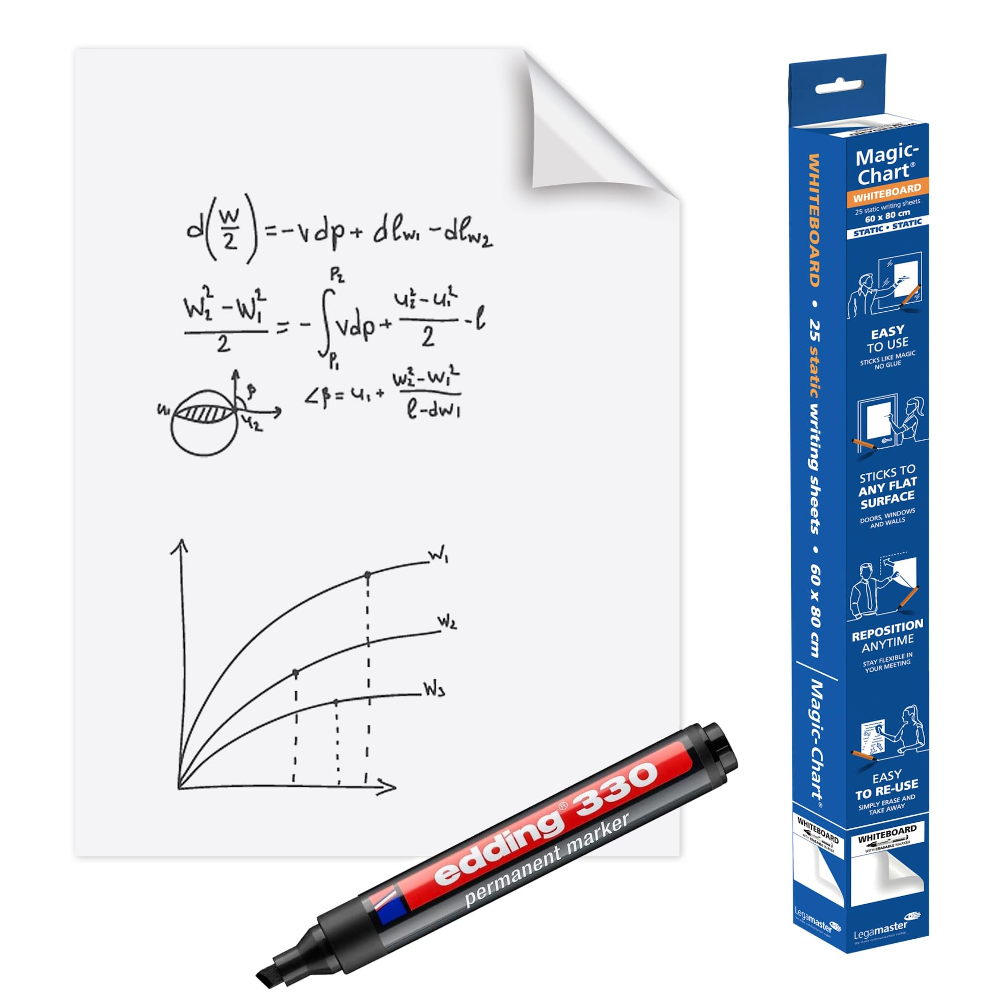 legamaster-magic-chart-whiteboard-folie-80x60cm-rolle-25-blatt-wei image 1