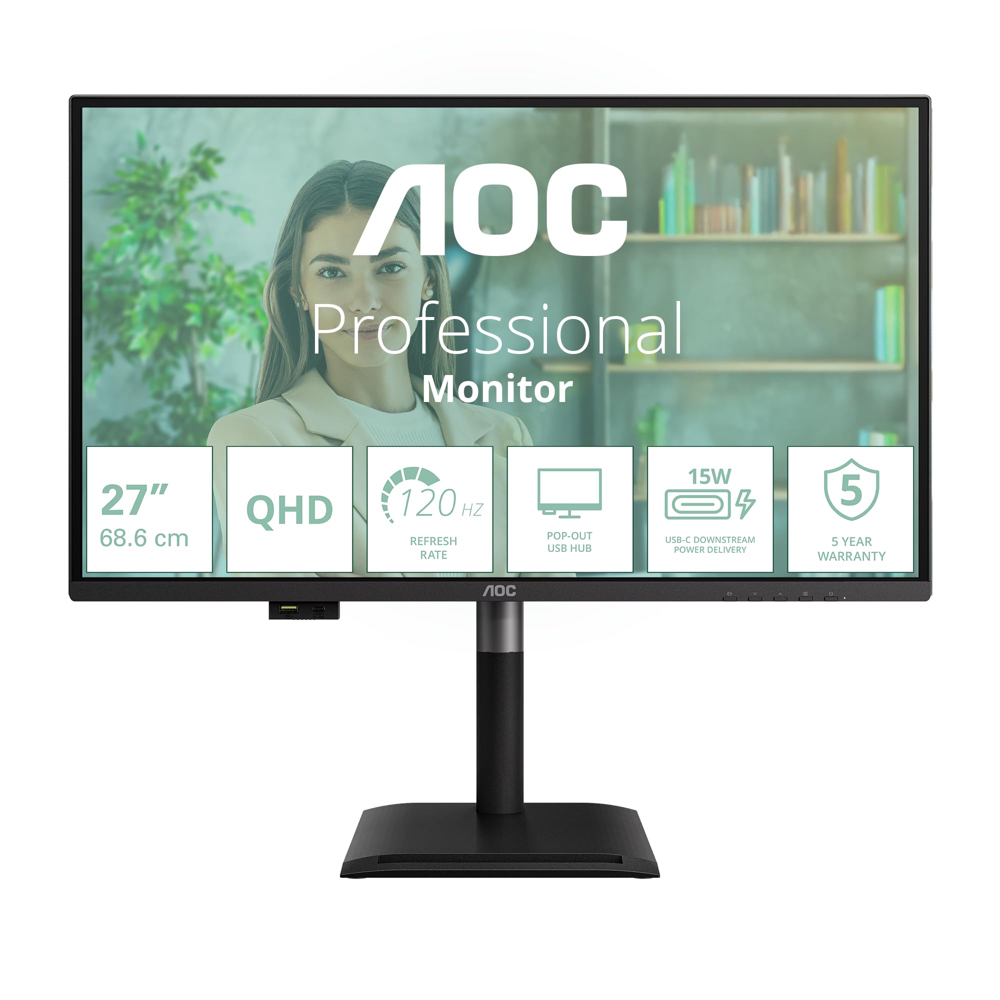 aoc-q27p4u-27-zoll-wqhd-usb-hub-business-monitor image 2