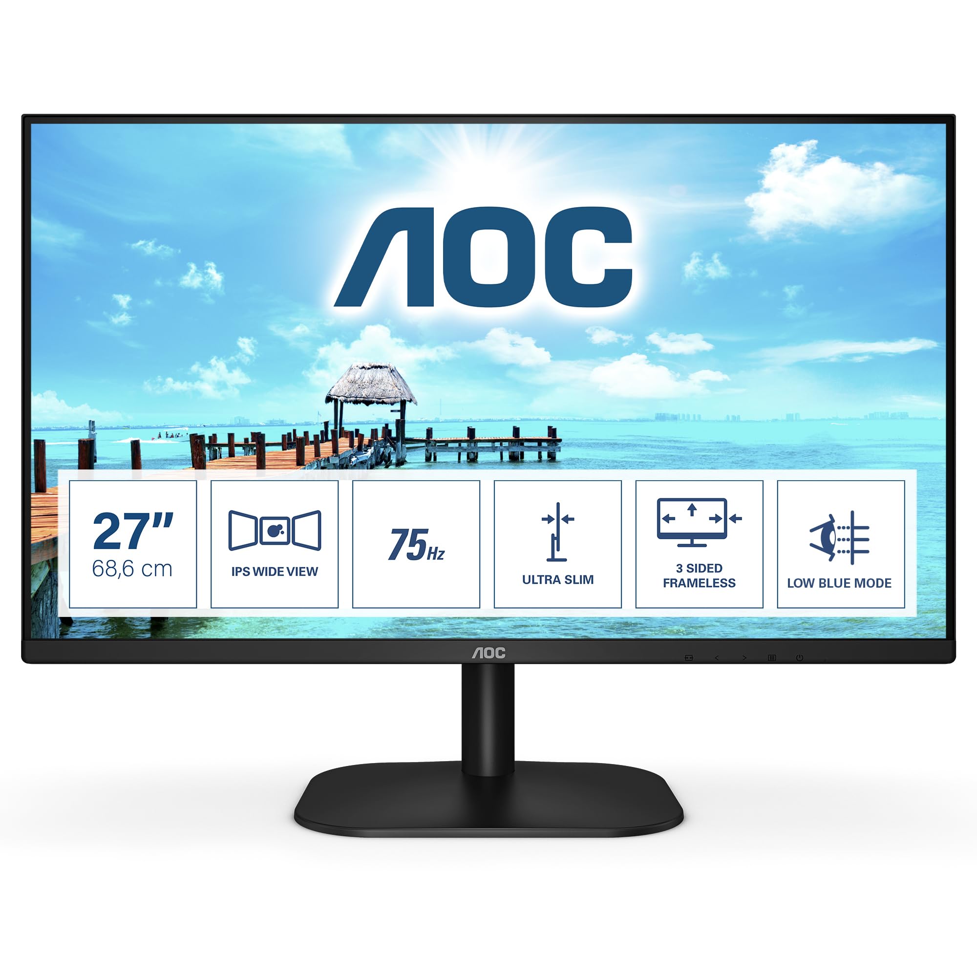 aoc-27b2h-27-zoll-fhd-monitor-ips-75-hz-hdmi-vga-schwarz image 2