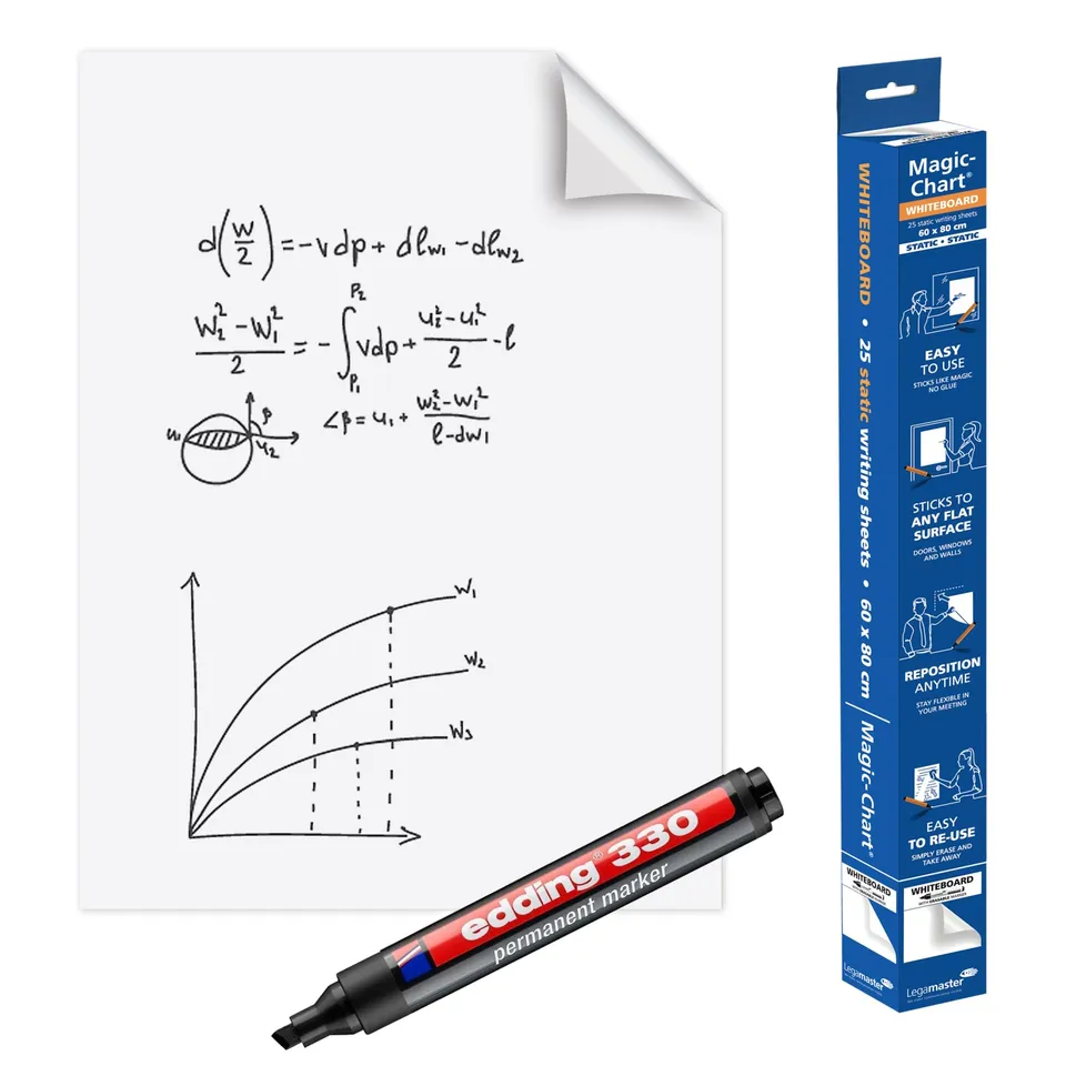 legamaster-magic-chart-whiteboard-folie-80x60cm-rolle-25-blatt-wei image 1